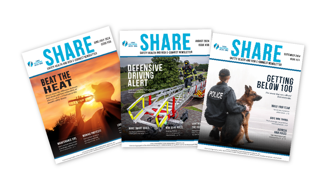 3 cover collage of SHARE newsletter